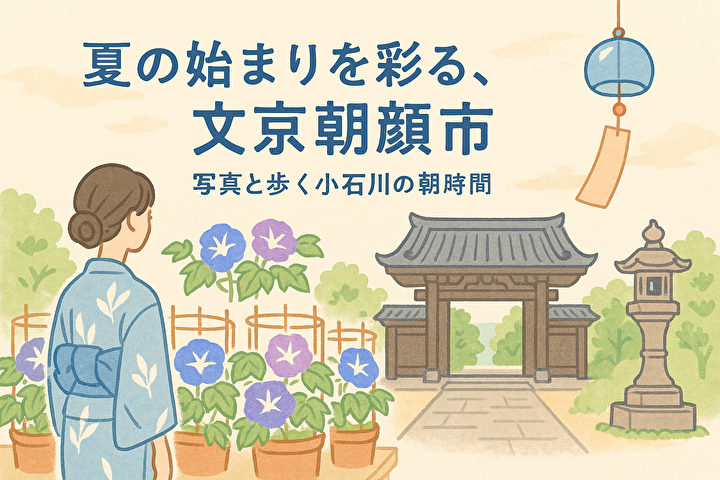 夏の始まりを彩る、文京朝顔市