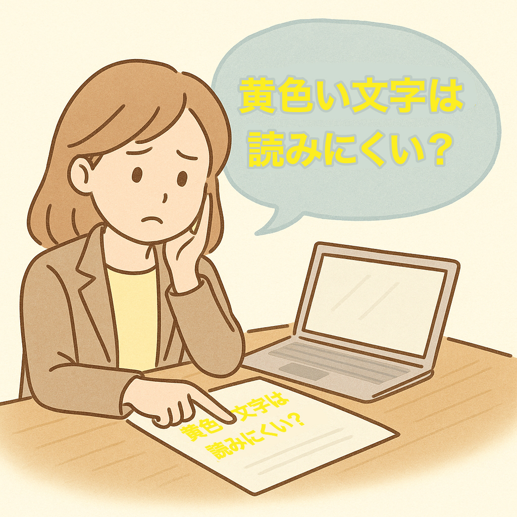 黄色い文字はなぜ読みにくい？