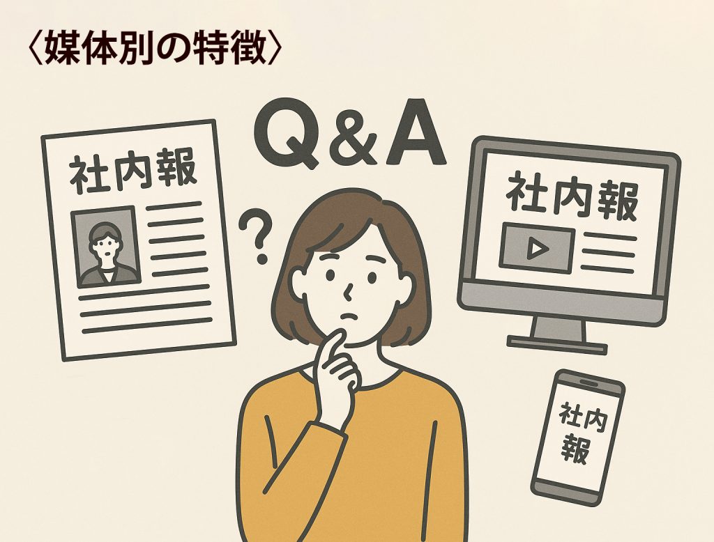 ◆教えて！「社内報」づくりのＱ＆Ａ3〈媒体別の特徴〉
