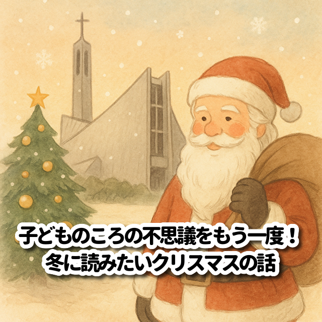 東京カテドラル、クリスマスイメージ、サンタ、イラスト
